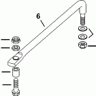 BE35ARSSM 3 Cyl, Rope Start, Tiller, 15 IN. shaft, N/A USA Steering link kit 1