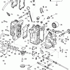 E10R4SSE 4-Stroke, Rope Start, Tiller, 15 IN shaft Цилиндр & Картер