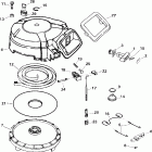 E10R4SSE 4-Stroke, Rope Start, Tiller, 15 IN shaft Ручной стартер