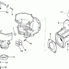 E2WRSSC Commercial, Rope Start, Tiller, 15 IN. shaft Cylinder & crankcase, reed valve