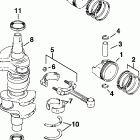 E40PL4SSC 4-Stroke, Elec Start, TNT, 20 IN. shaft КОЛЕНЧАТЫЙ ВАЛ