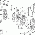 E55WRLSSC Commercial, Rope Start, Tiller, 20 IN. shaft Цилиндр и картер
