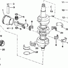 E65WRLSSC Commercial, Rope Start, 20 IN. shaft Коленвал и поршни