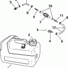 E6RL4SSB 4-Stroke, Rope Start, Tiller, 20 IN. Shaft Fuel tank b