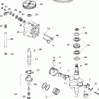 E6RL4SSB 4-Stroke, Rope Start, Tiller, 20 IN. Shaft Cylinder head and crankshaft