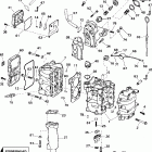 E8RL4SSB 4-Stroke, Rope Start, Tiller, 20 IN. shaft Цилиндр и картер