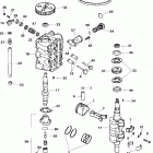E8RL4SSB 4-Stroke, Rope Start, Tiller, 20 IN. shaft Cylinder head and crankshaft