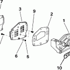 E8WRSSC Commercial, Rope Start, Tiller, 15 IN. shaft ВПУСКНОЙ КОЛЛЕКТОР