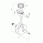 700 Mud Pro (VIN 4UF09ATV79T218699 and Up) Коленчатый вал и поршни