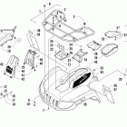 700 Mud Pro (VIN 4UF09ATV79T218699 and Up) Передний багажник крыло и фара