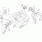 650 TRV Корпус и патрубки охлаждения