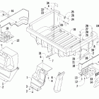 Prowler 700 XT Rear body panel and cargo box assembly