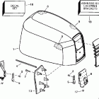 E150FSXECR Engine cover -- johnson