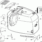 E200STLEUB Engine cover - johnson - 200tx, 200cx, 225