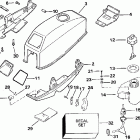 HE3RSK Motor cover - johnson / evinrude & integral fuel tank