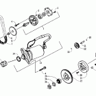 DVX 90 Starter motor and oil pump assemblies