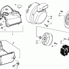 DVX 90 Stator, flywheel, and engine shroud assemblies