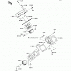 Brute Force 650 4x4i (KVF650-F8F) Цилиндр и поршни