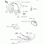KFX700 (KSV700-B8F) Наклейки предупреждения