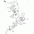 KFX700 (KSV700-B8F) Цилиндр и поршни