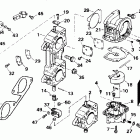 E225CZEOB Carburetor and linkage - 200sl, 225