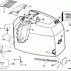 E225TXEOB Engine cover - johnson - 200tx, 200sl, 200cx, 225