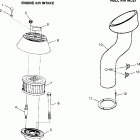 B974072 SL 700 DELUXE Engine air intake / hull air inlet (sl700 / deluxe) sl 7...