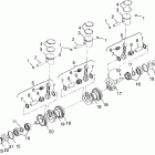 B974090 SL 1050 Crankshaft & piston sl 900 b974091 and sl 1050 b974090