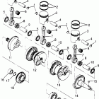 I964287 INTL SLX 780 Crankshaft & piston slx 780 b964287 and  intl. slx 780 i...