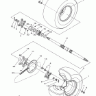 YFZ450X YFZ450XZL/YFZ450XZW Заднее колесо