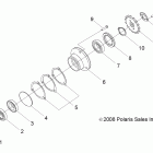 A10VA17AA/AD RANGER RZR 170 Drive train, gear shaft output