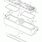 R10HR76AG/AR RANGER 6X6 800 EFI Body, storage box, rear