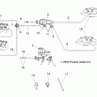 R10HR76AG/AR RANGER 6X6 800 EFI Brakes, lines and master cylinder
