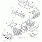 R10HR76AG/AR RANGER 6X6 800 EFI Chassis, frame and front bumper