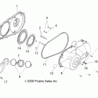 R10TH50AG/AR RANGER 4X4 500 EFI Drive train, clutch cover