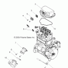 R10TH76/TY76 RANGER 4X4 800 EFI ALL OPTIONS Engine, throttle body and valve cover