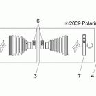 R10VH76AD/AG/AJ/AK/AT RANGER RZR 800 EFI Привод ,задний полувагон