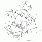 R10WH76AG/AH/AR/AV RANGER 4X4 800 EFI CREW Body, hood and front fascia