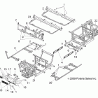 R10WH76AG/AH/AR/AV RANGER 4X4 800 EFI CREW Chassis, frame and front bumper