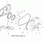 R10WH76AG/AH/AR/AV RANGER 4X4 800 EFI CREW Drive train, clutch cover