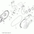 R10VH76 ALL OPTIONS/VY76AZ RANGER RZR 800 EFI Привод, крышка сцепления и воздуховоды