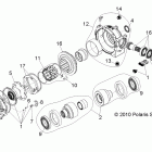 R10VH76AB/AO/AQ/AW RANGER RZR Drive train, front gearcase internals (built 3 / 05 / 10...