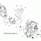R10VH76AB/AO/AQ/AW RANGER RZR Drive train, gearcase, carrier mounting (built 5 / 16 / ...