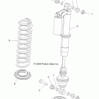 R10XH76AA RANGER RZR 4 800 EFI Suspension, front shock mounting