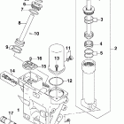 J200CX4SOC Power trim  /  tilt cylinder assembly