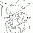 J10TE4SNF 4-Stroke, Tiller electric, Carburetor, White, 15 in., МАСЛЯНЫЙ ПОДДОН