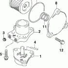 J10TE4SNF 4-Stroke, Tiller electric, Carburetor, White, 15 in., МАСЛЯНЫЙ НАСОС