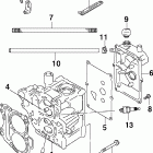 J10TE4SNF 4-Stroke, Tiller electric, Carburetor, White, 15 in., ГОЛОВКА ЦИЛИНДРА