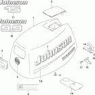 J10TE4SNF 4-Stroke, Tiller electric, Carburetor, White, 15 in., КАПОТ ДВИГАТЕЛЯ