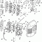 J115PXSNF Carbureted, 25 in. shaft, White, Remote, Elec, TNT, Карбюратор и впускной коллектор